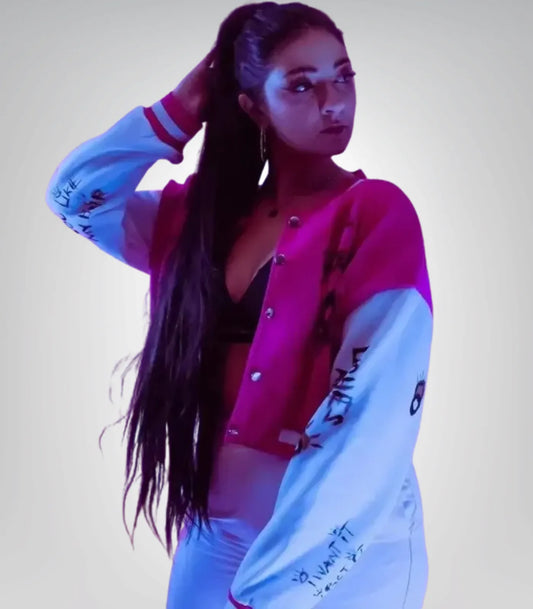 Ariana Grande Inspired Pink Cropped Jacket for Women