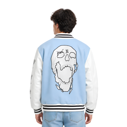 Buy The Haunted Skull Graphic Baseball Bomber Now