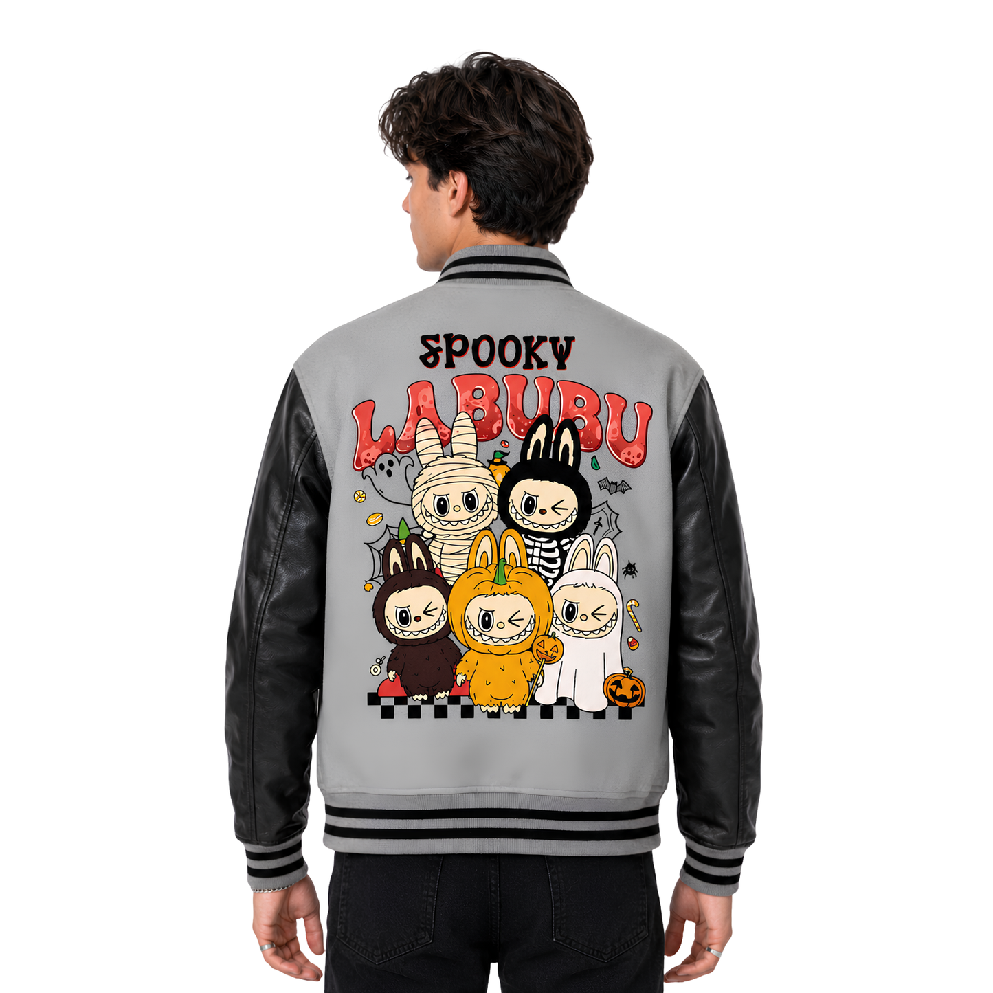 Buy The Labubu Halloween Edition Two-Tone Varsity Jacket Today