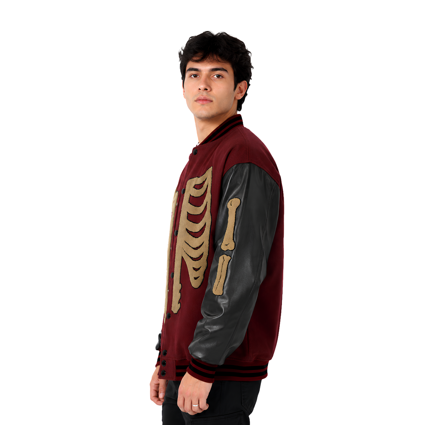 Buy The Skeleton Baseball Letterman Jacket Today