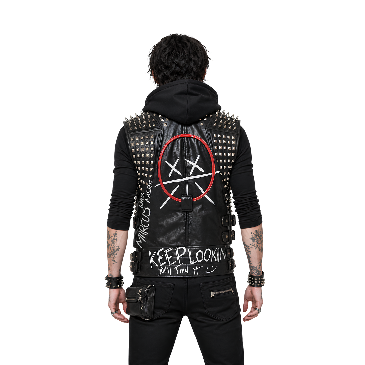 Buy The Watch Dogs Legion Wrench Studded Leather Vest Now