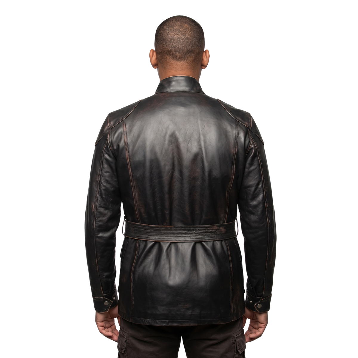 Buy the I Am Legend Will Smith Belted Military Leather Jacket Now