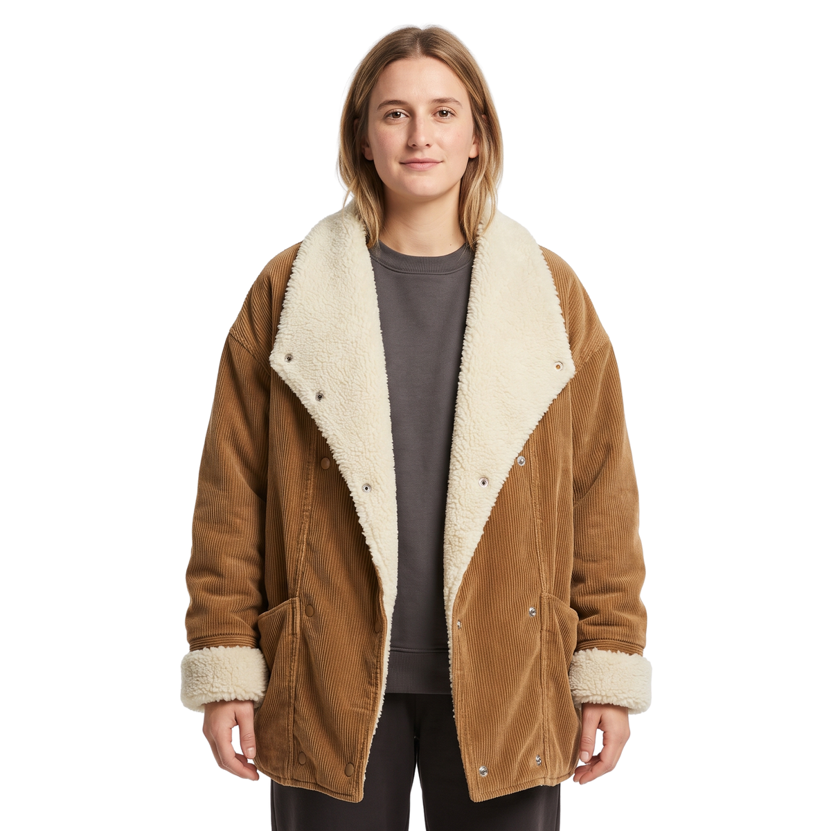 Buy the Lainey Wilson New Year’s Eve Brown Shearling Coat
