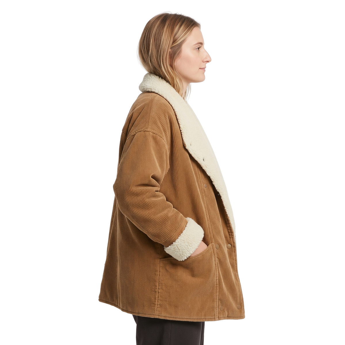 Buy the Lainey Wilson New Year’s Eve Brown Shearling Coat Now