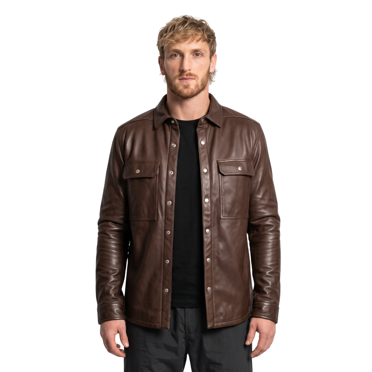 Buy the Logan Paul WWE Brown Leather Jacket
