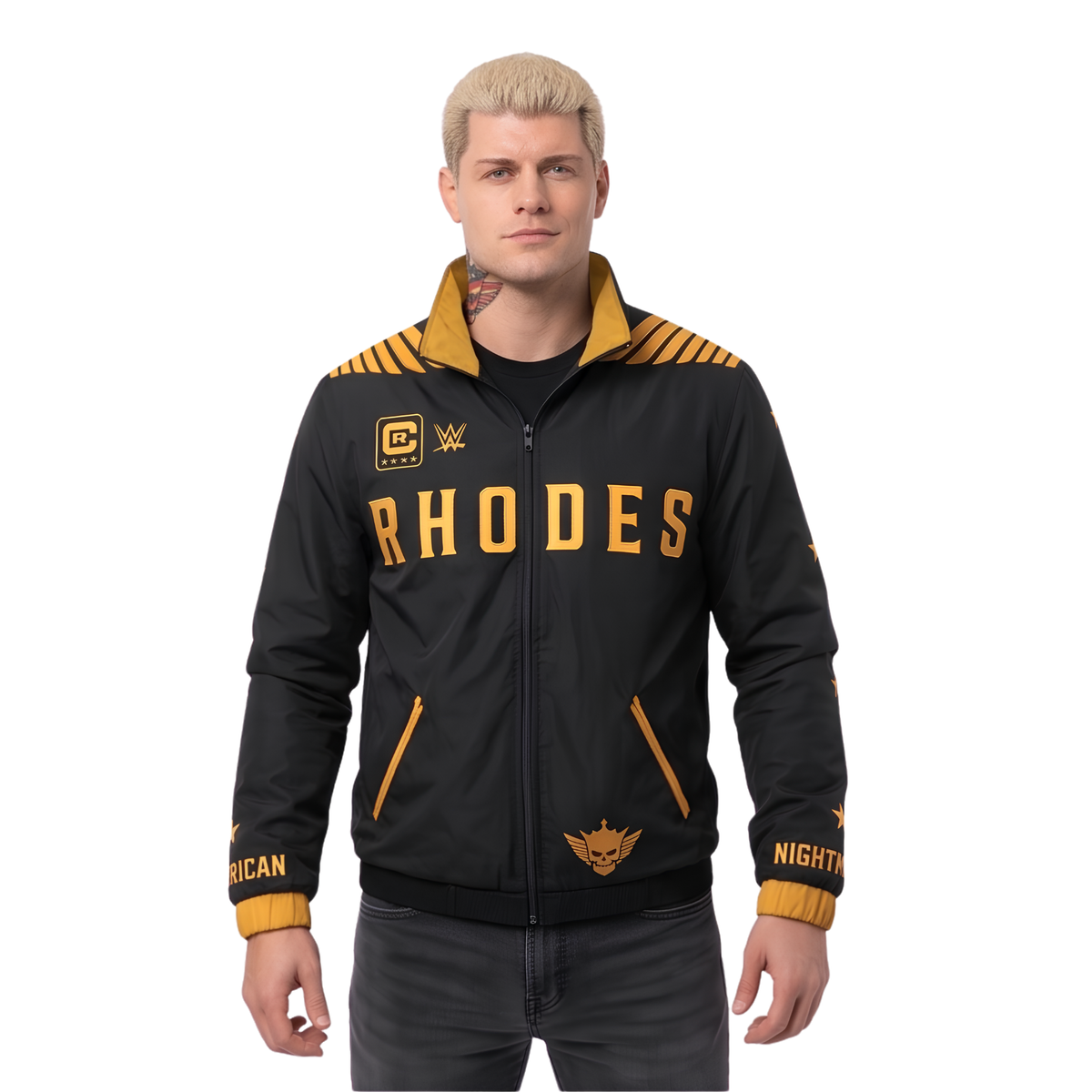 Buy the SmackDown 2026 Cody Rhodes Black Windbreaker Jacket