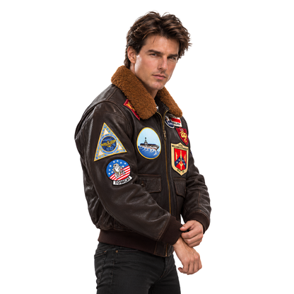 Buy the Top Gun Maverick Tom Cruise Brown Leather Flight Jacket Now