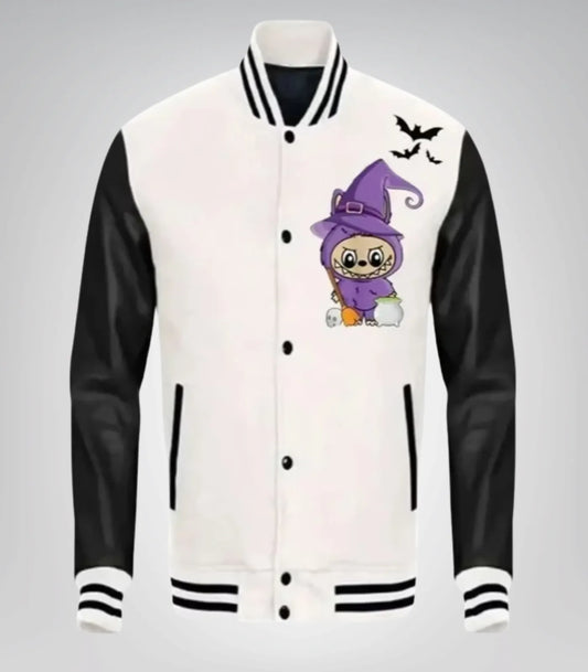 Labubu Inspired Halloween Trick-or-Treat Varsity Jacket