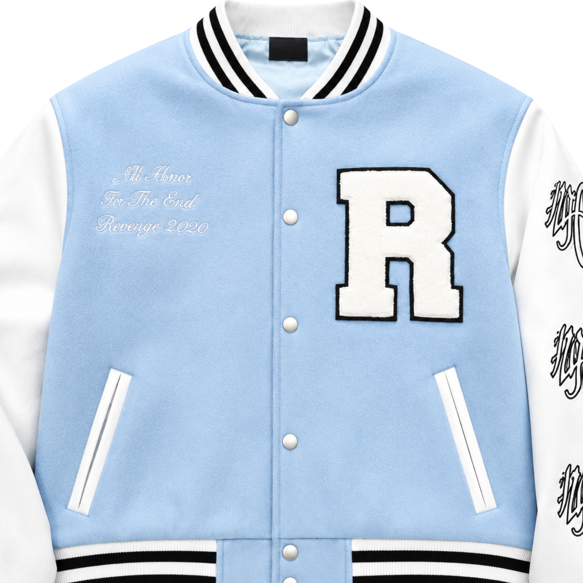 Sale Live On Haunted Skull Graphic Baseball Bomber