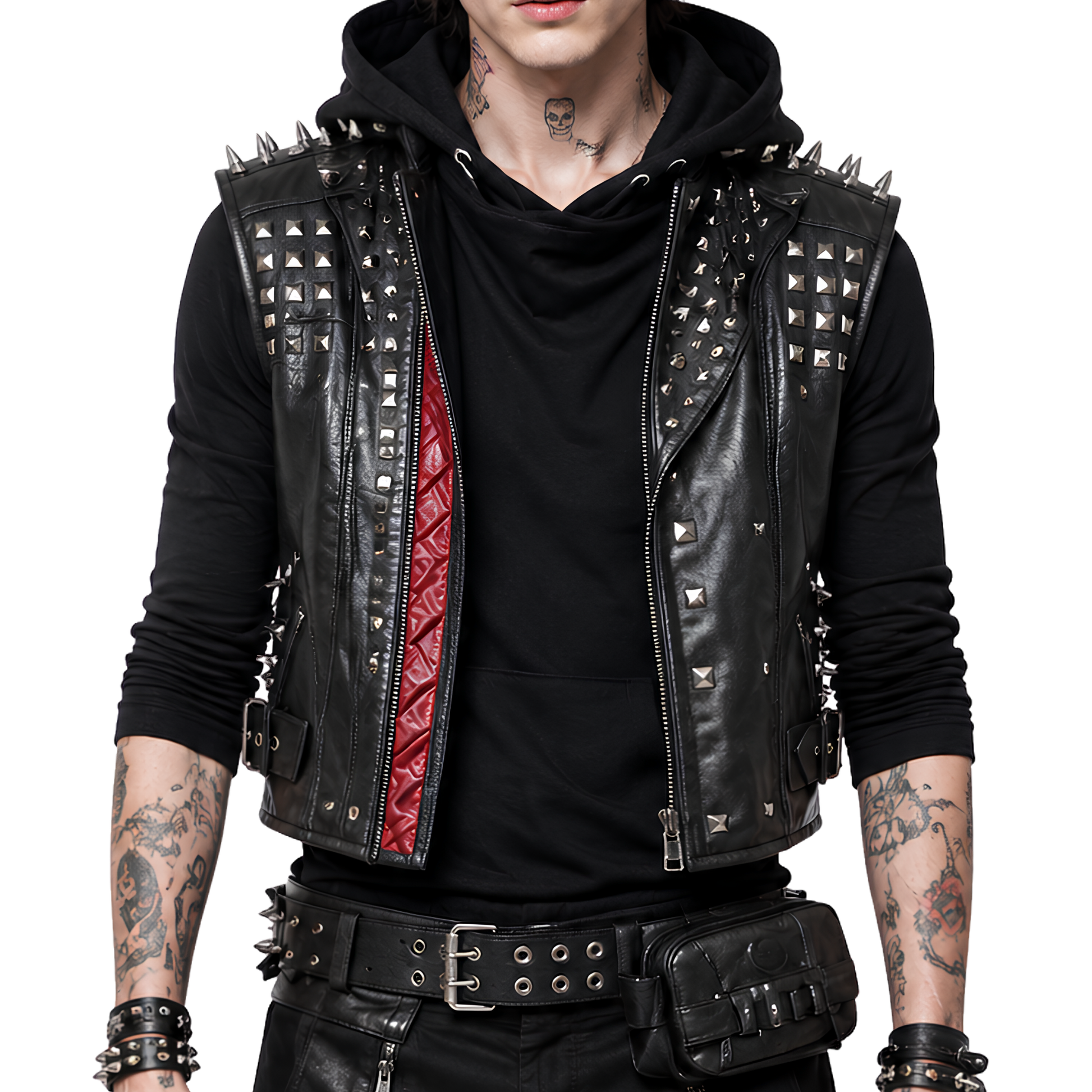 Sale Live On Watch Dogs Legion Wrench Studded Leather Vest