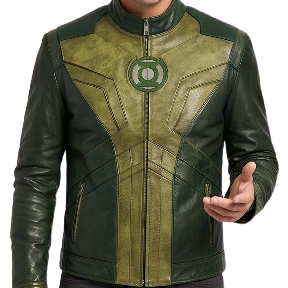 Sale Live on Lanterns 2026 Series Green Leather Jacket