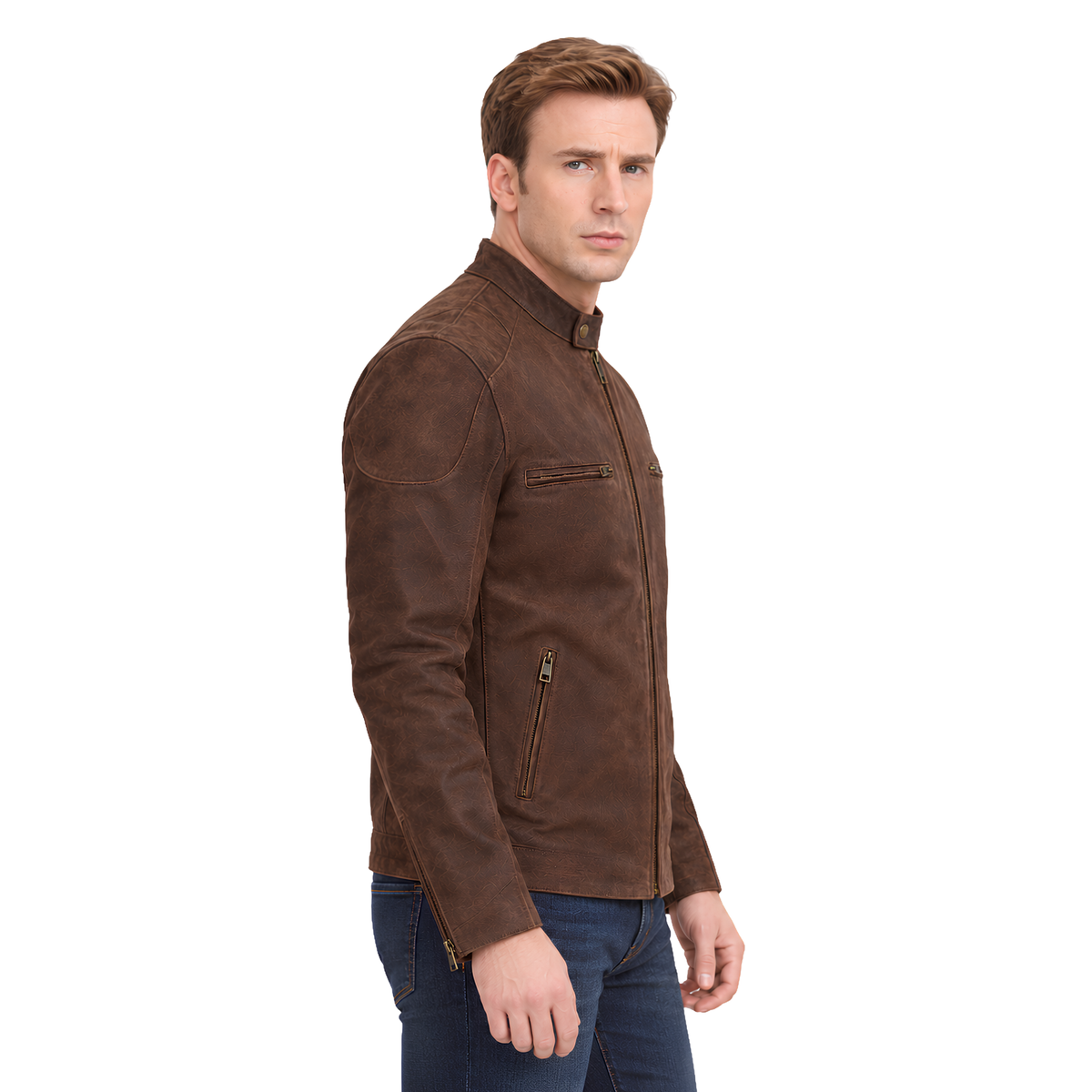 Shop The Captain America Civil War Steve Rogers Brown Leather Jacket Today