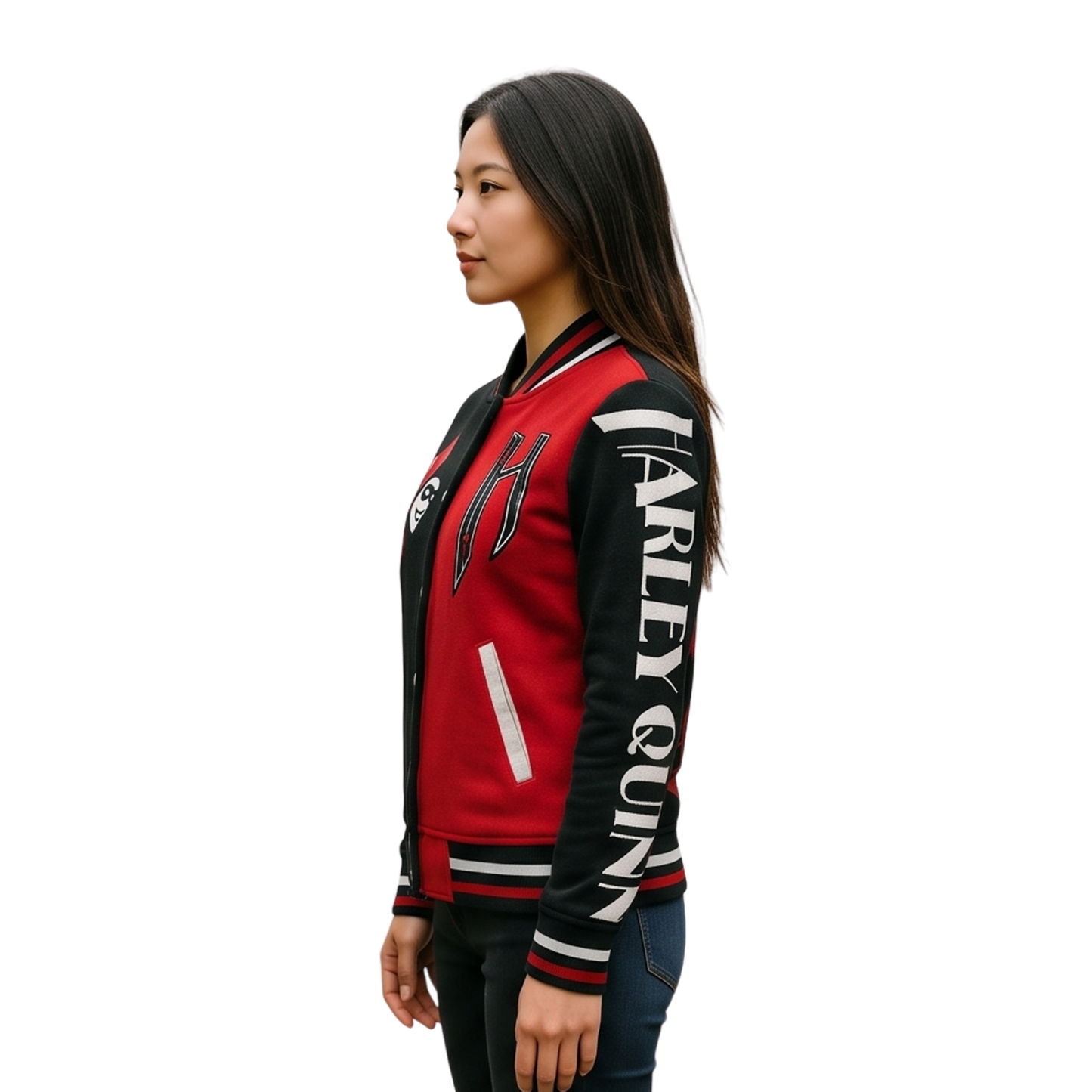 Shop The Harley Quinn Suicide Squad Halloween Varsity Jacket Today