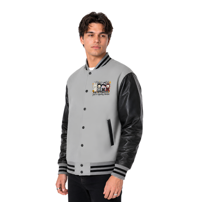 Shop The Labubu Halloween Edition Two-Tone Varsity Jacket 