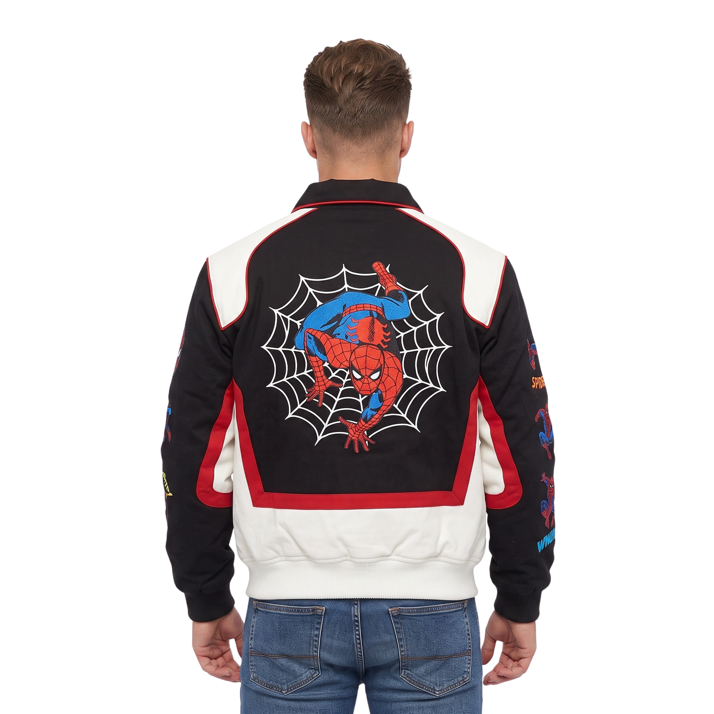 Shop The Spider-Man FW26 Graphic Colorblock Jacket Today