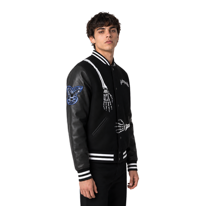 Shop The Spooky Godspeed Skeleton Varsity Jacket Today
