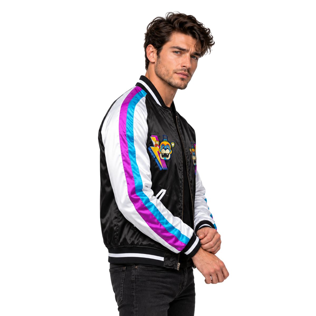 Shop the FNAF Security Breach Satin Bomber Jacket
