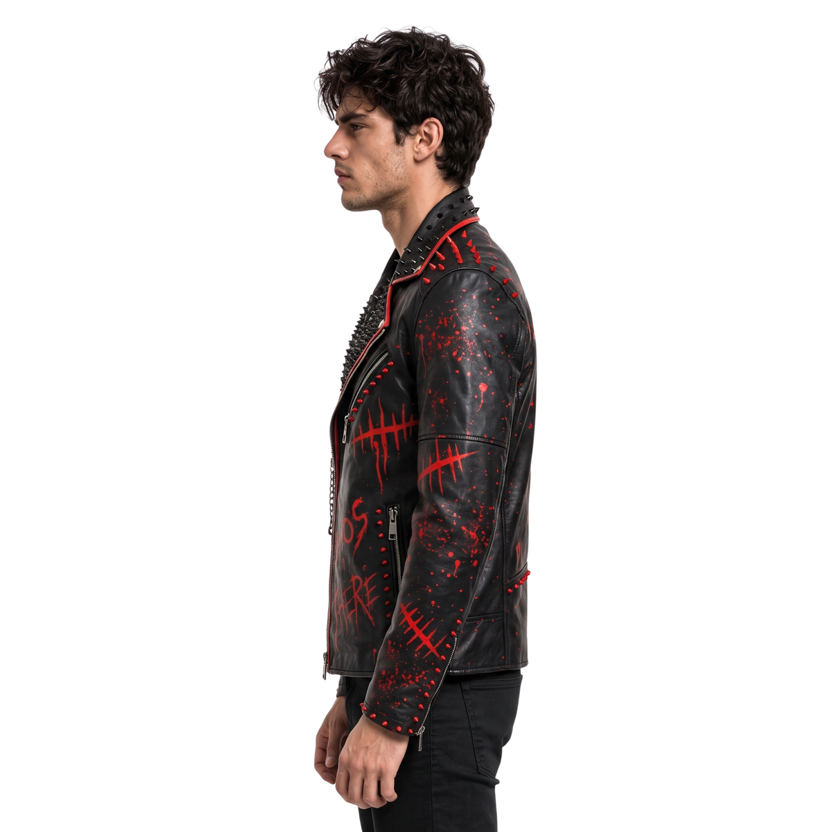 Shop the Ghostface Scream Heavy Metal Studded Leather Jacket