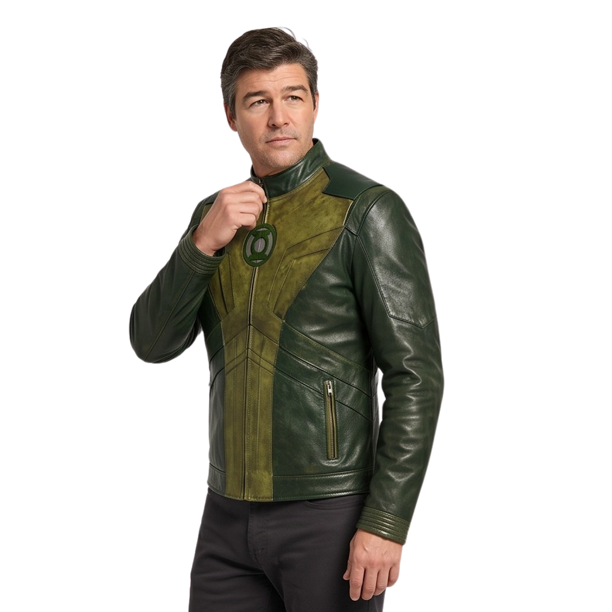 Shop the Lanterns 2026 Series Green Leather Jacket