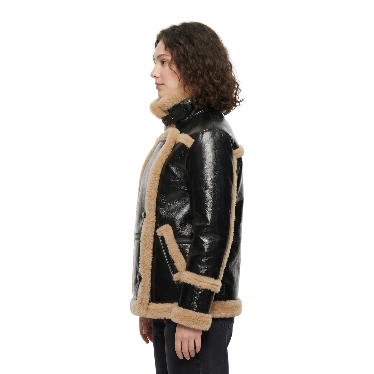 Shop the Master of None Lena Waithe Shearling Leather Jacket