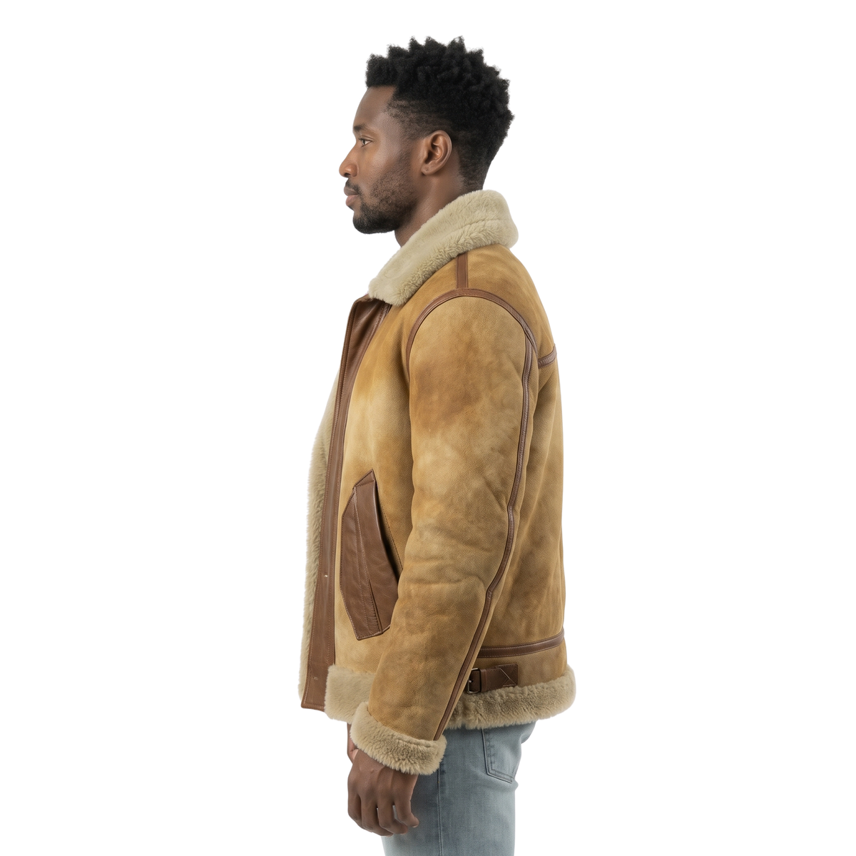 Shop the Vintage Brown B3 Aviator Leather Bomber Jacket