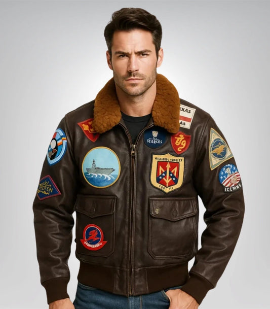 Top Gun Maverick bomber jacket – pilot style leather jacket